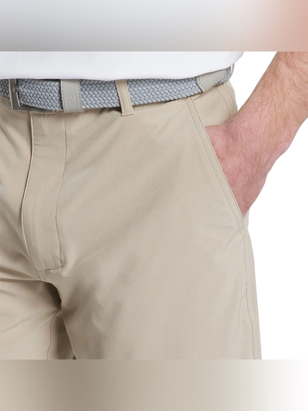 FootJoy Lightweight Golf Shorts NWT Men’s 38 Khaki 9” Inseam Performance Stretch - Picture 3 of 15